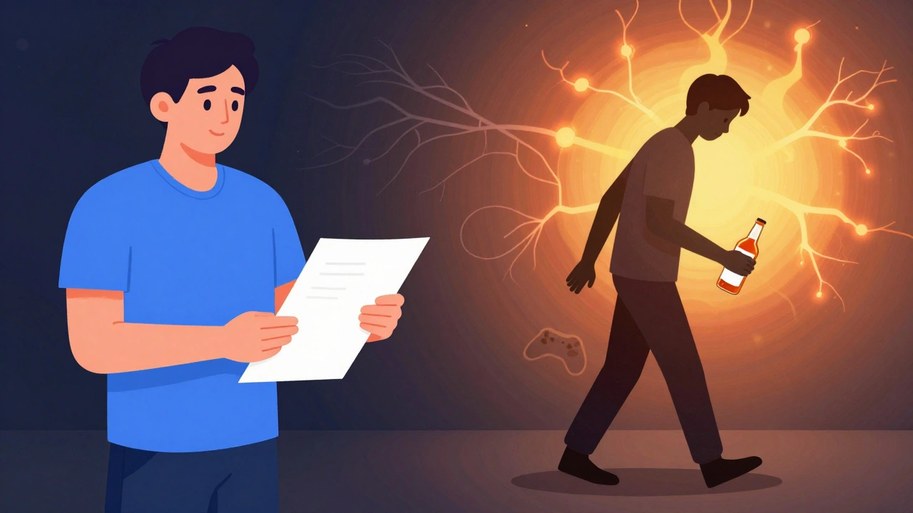 Two sides showing one person: one focused and confident, the other withdrawn and shadowed.