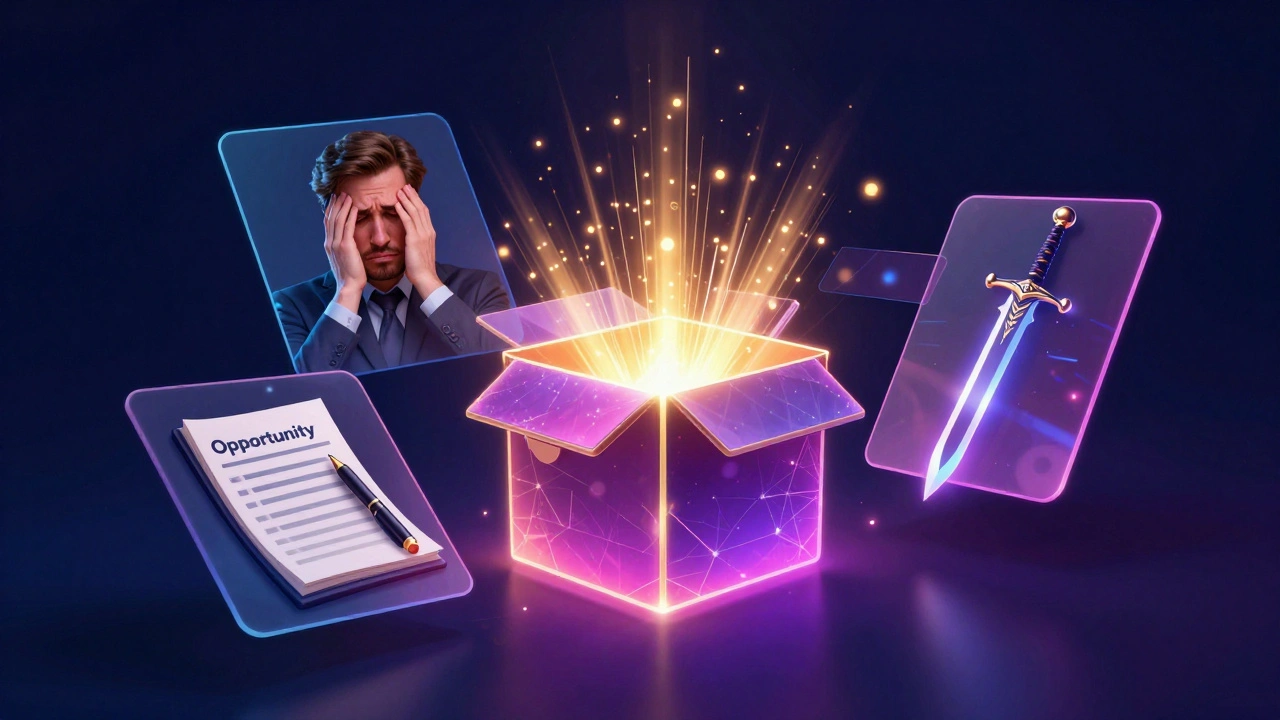 Conceptual art of a glowing digital loot box surrounded by elements of fraud and pressure.