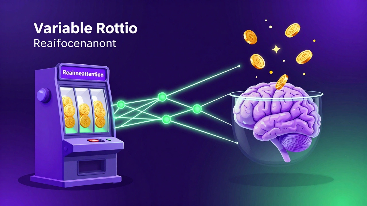 Abstract art showing neural connections to unpredictable reward mechanisms