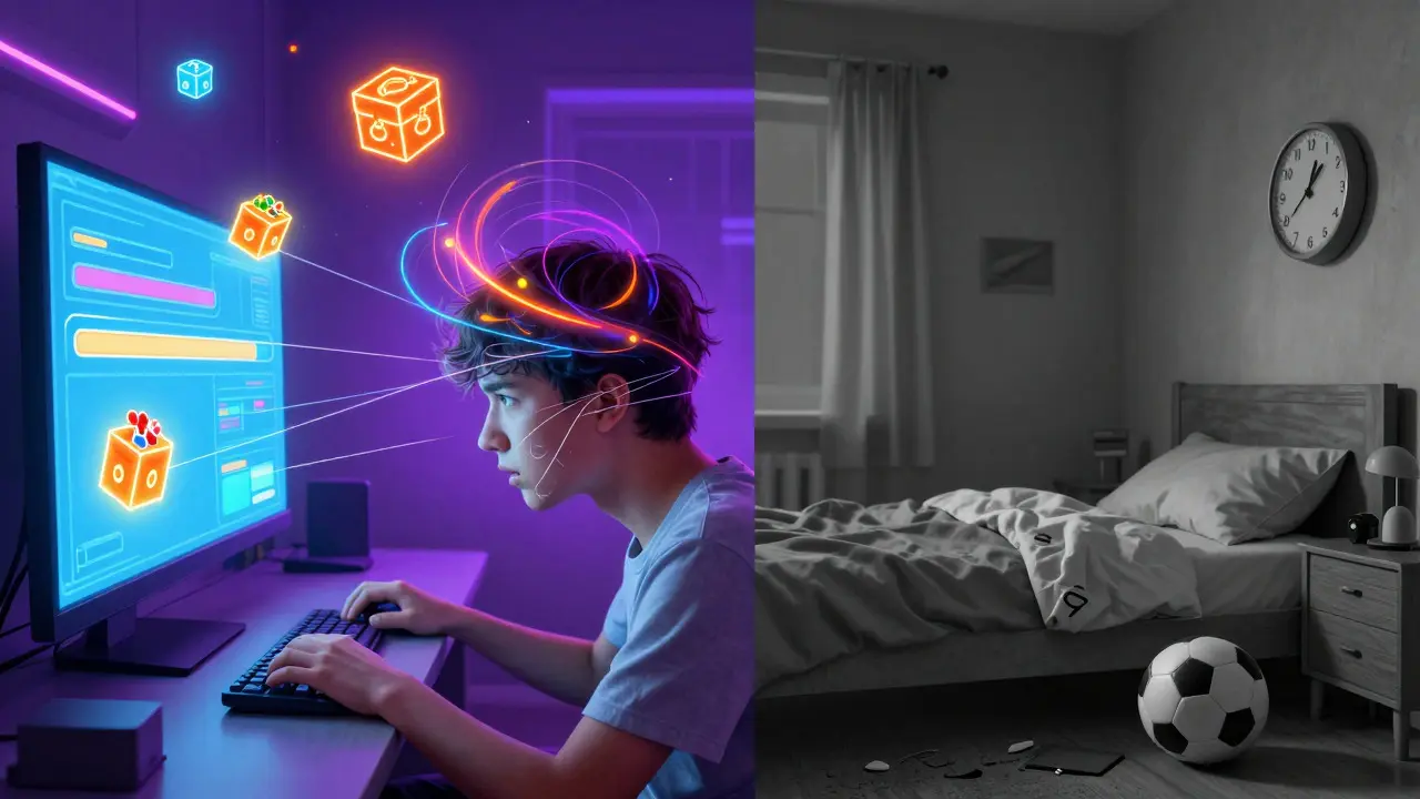 Conceptual art showing the conflict between digital gaming and real life