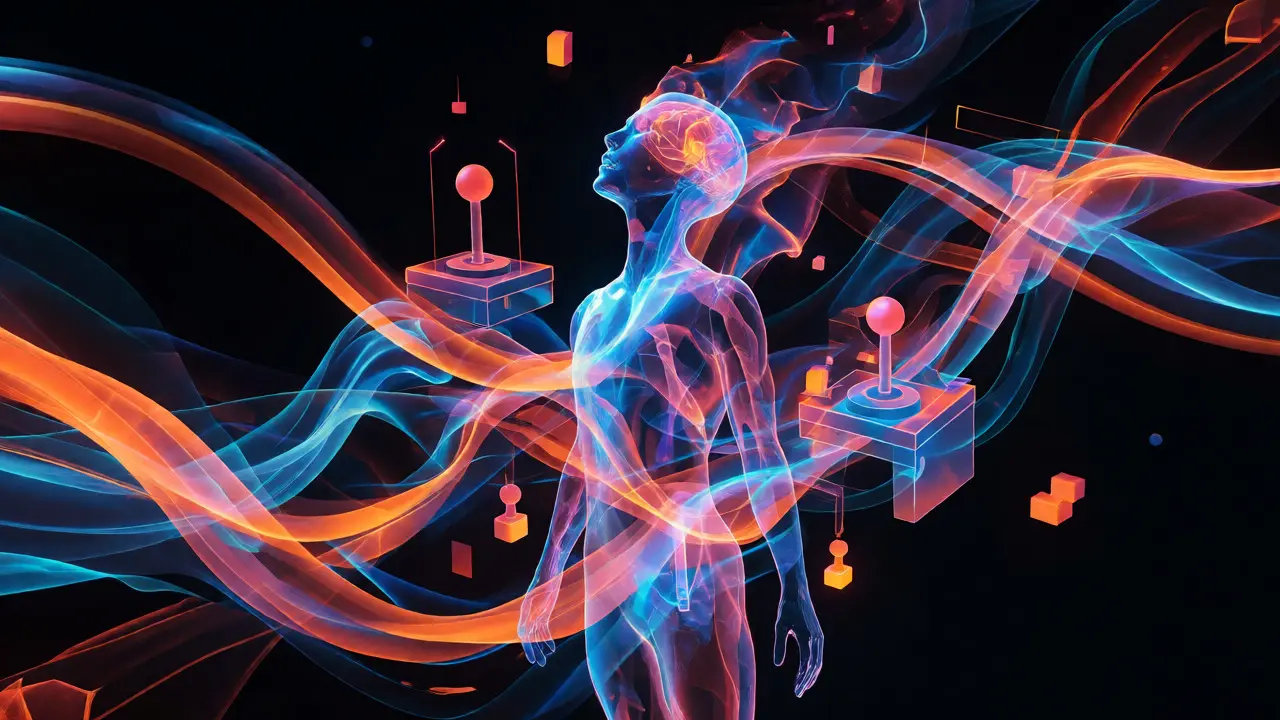 Abstract visualization of flow state and gaming energy