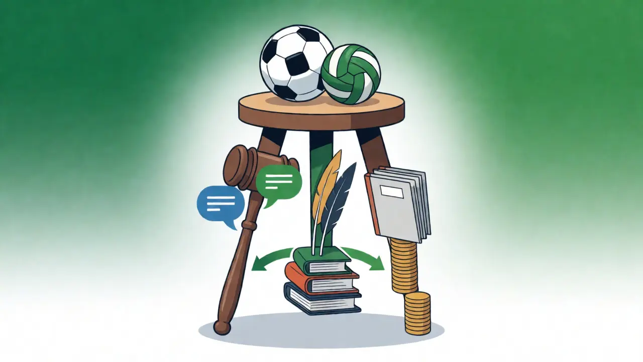 Illustration of the interdependent roles of GAA Chair, Secretary, and Treasurer.